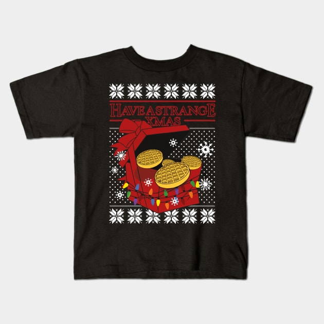 Have A Strange Christmas Kids T-Shirt by anneliarmo